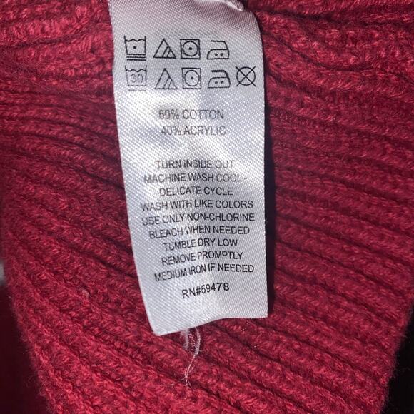 JINGLES & JOY Christmas Holiday Knit Sweater Dress 5T Gnome Hearts Winter Red - Picture 7 of 7